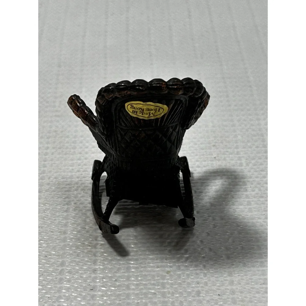 Vintage‎ Miniture Metal WICKER ROCKER PENCIL SHARPENER 2.5
